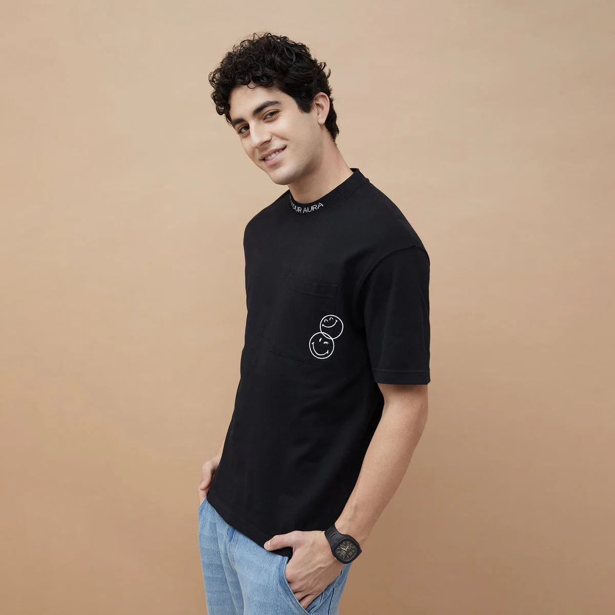 SmileyWorld Placement Printed T-Shirt - Image 3
