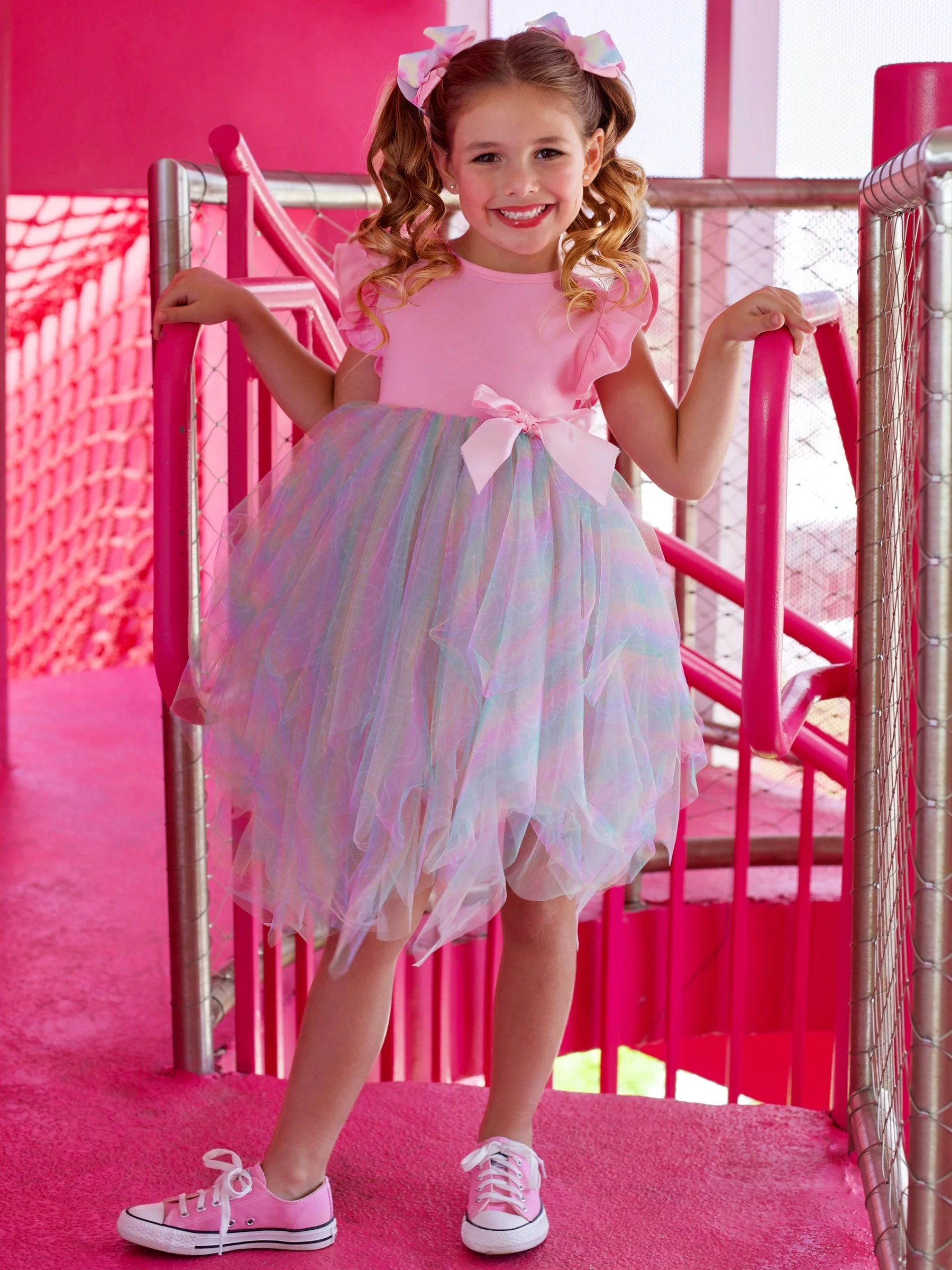 SmileyWorld Rainbow Smiley Tutu Dress - Image 2