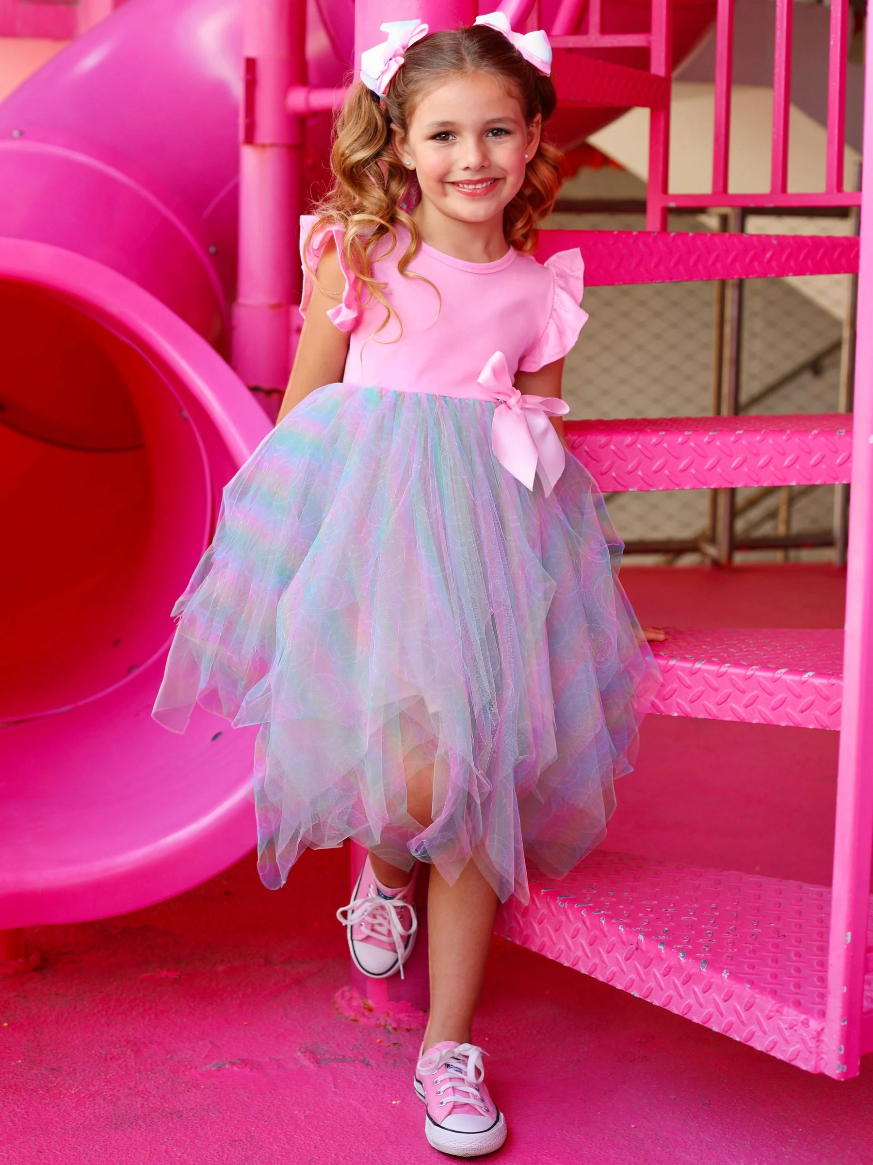 SmileyWorld Rainbow Smiley Tutu Dress - Image 6