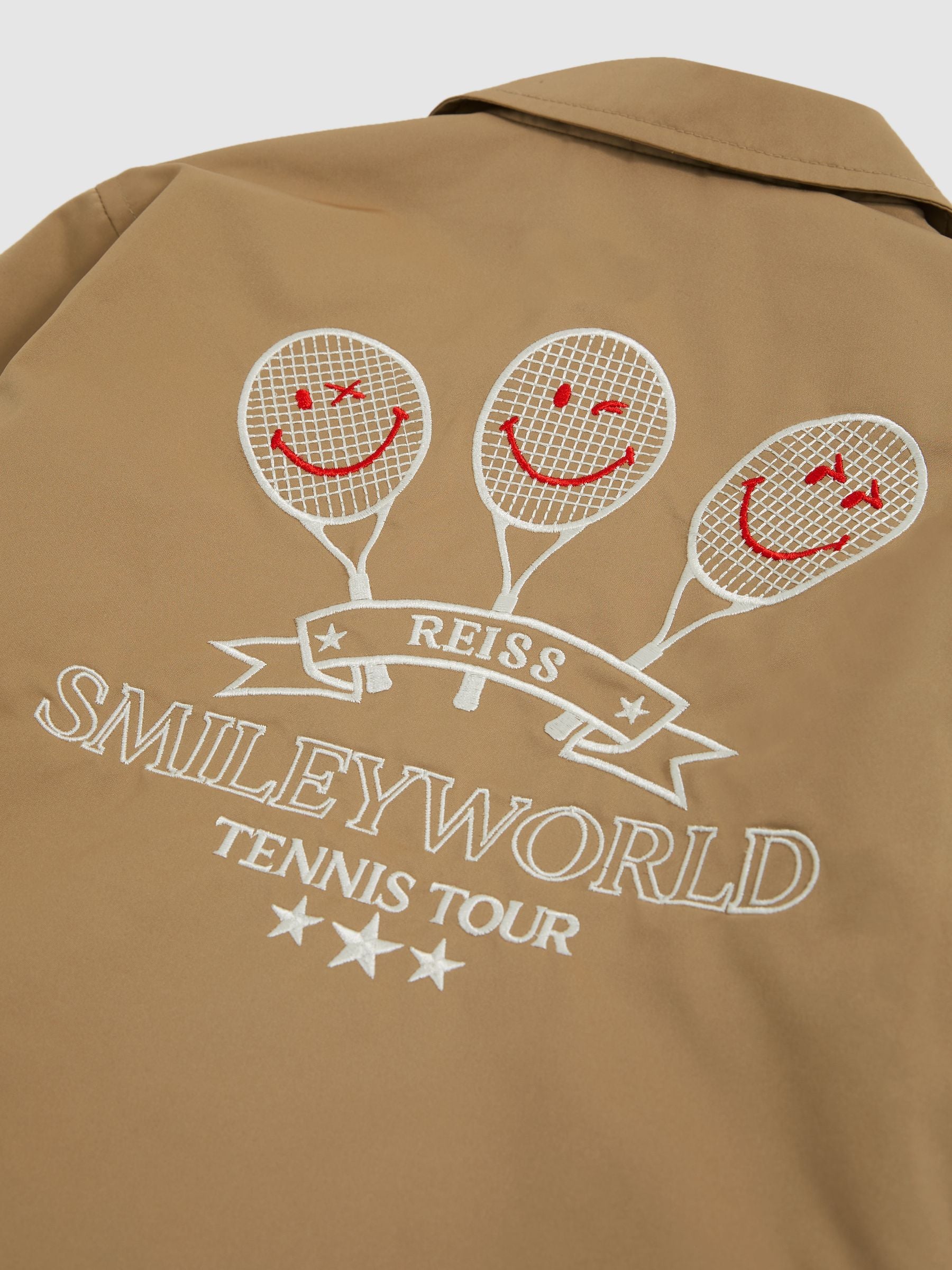 SmileyWorld | Reiss Harrington Jacket in Stone - Image 2