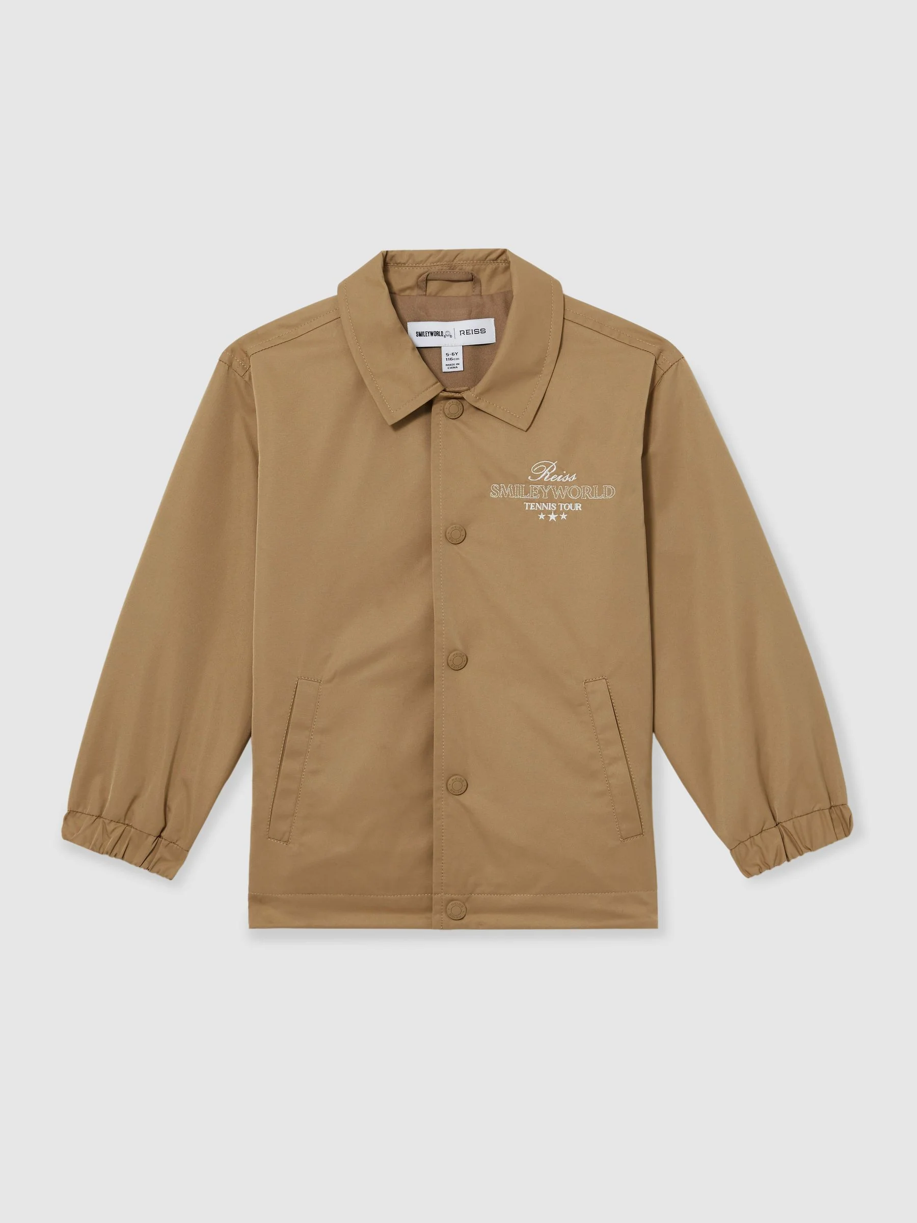 SmileyWorld | Reiss Harrington Jacket in Stone - Image 6
