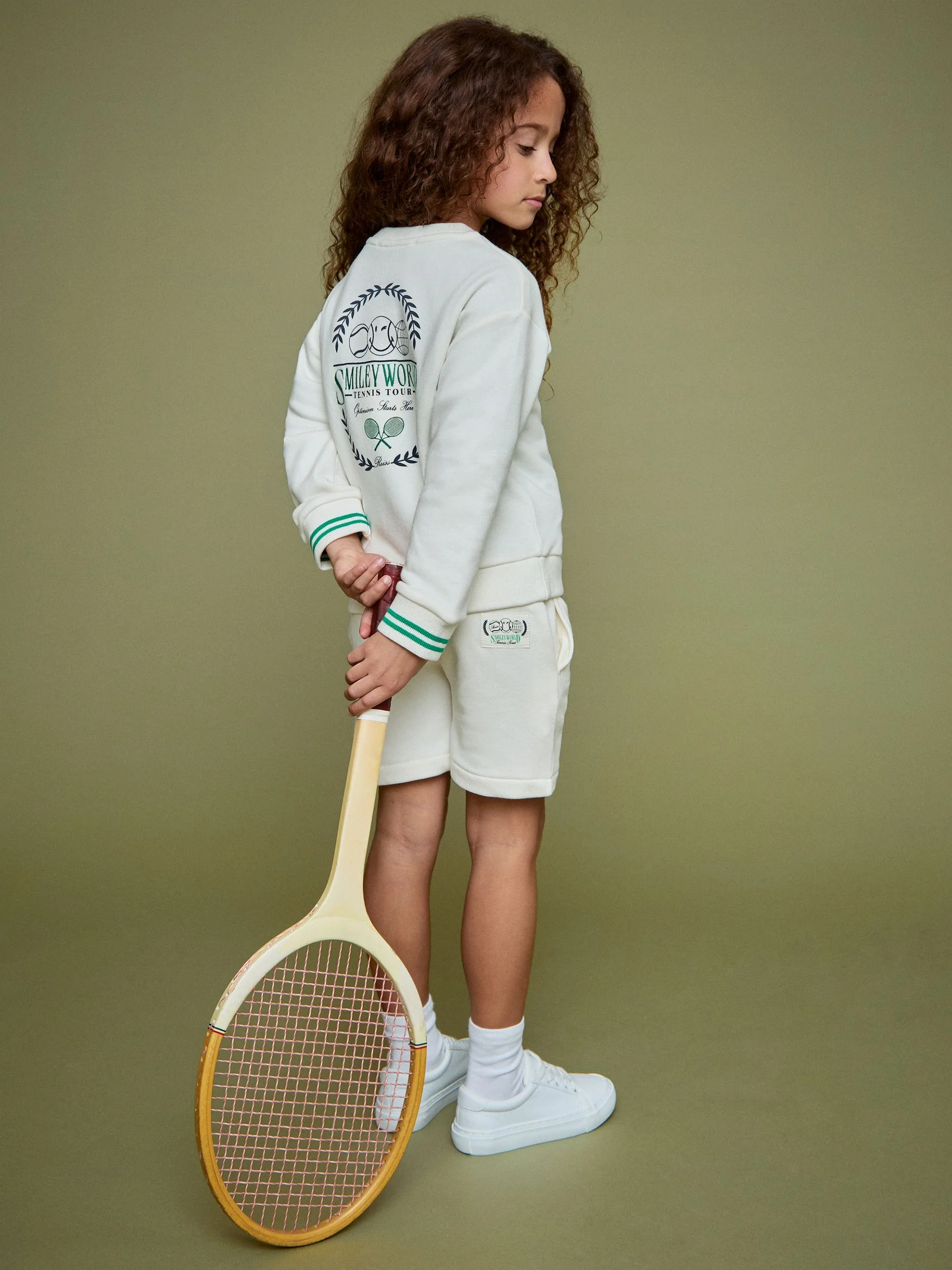 SmileyWorld | Reiss Logo Sweatshirt Unisex Fit in White - Image 4