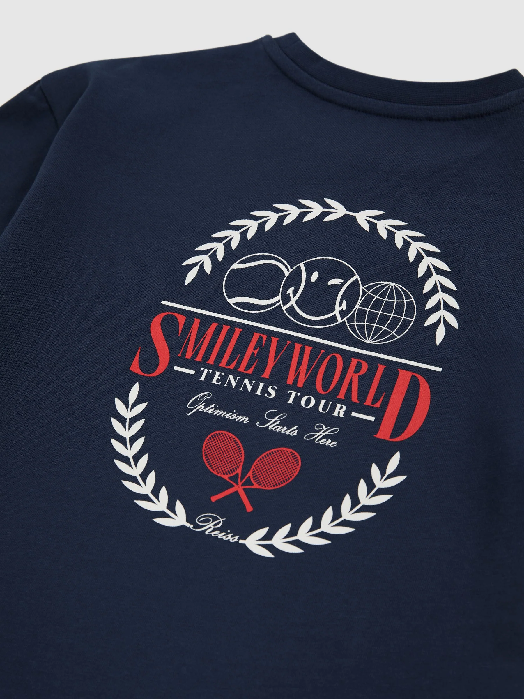 SmileyWorld | Reiss Oversize T-Shirt in Navy - Image 2