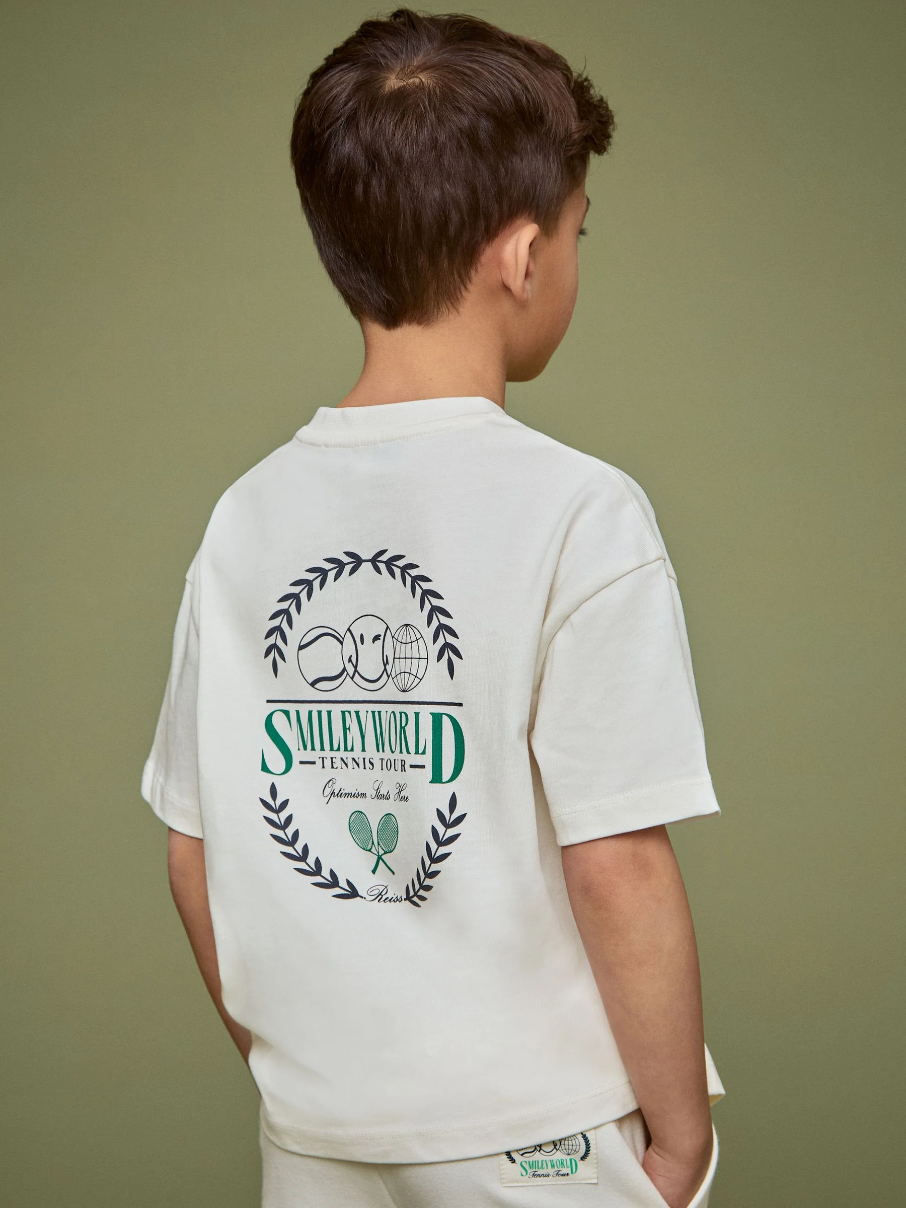 SmileyWorld | Reiss Oversize T-Shirt in White - Image 3