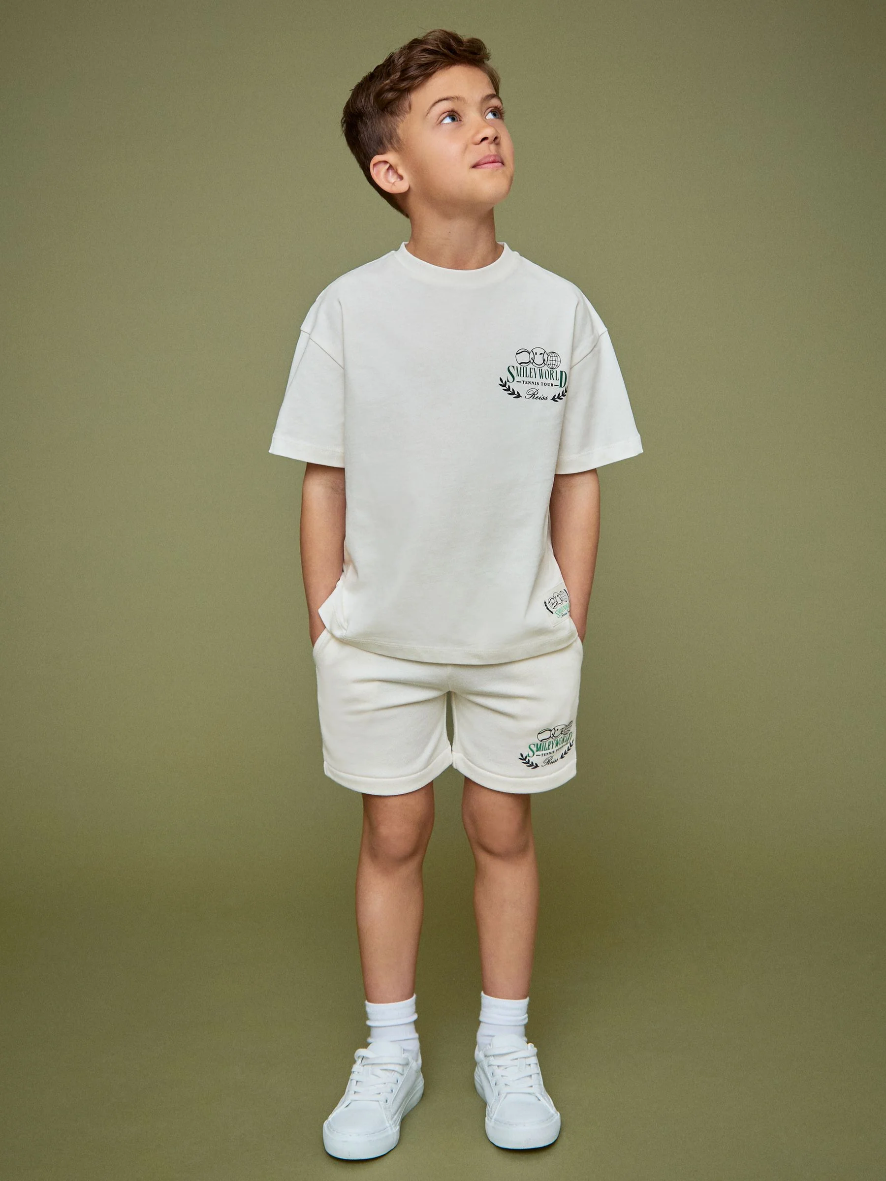 SmileyWorld | Reiss Oversize T-Shirt in White - Image 5