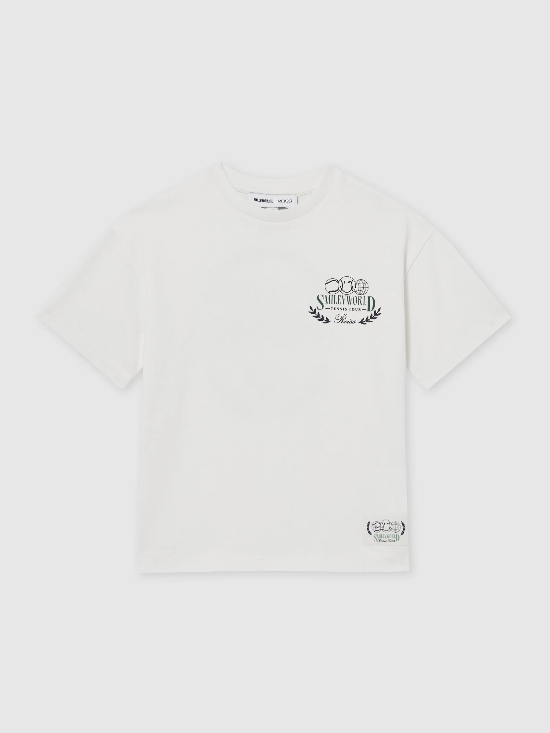 SmileyWorld | Reiss Oversize T-Shirt in White - Image 6