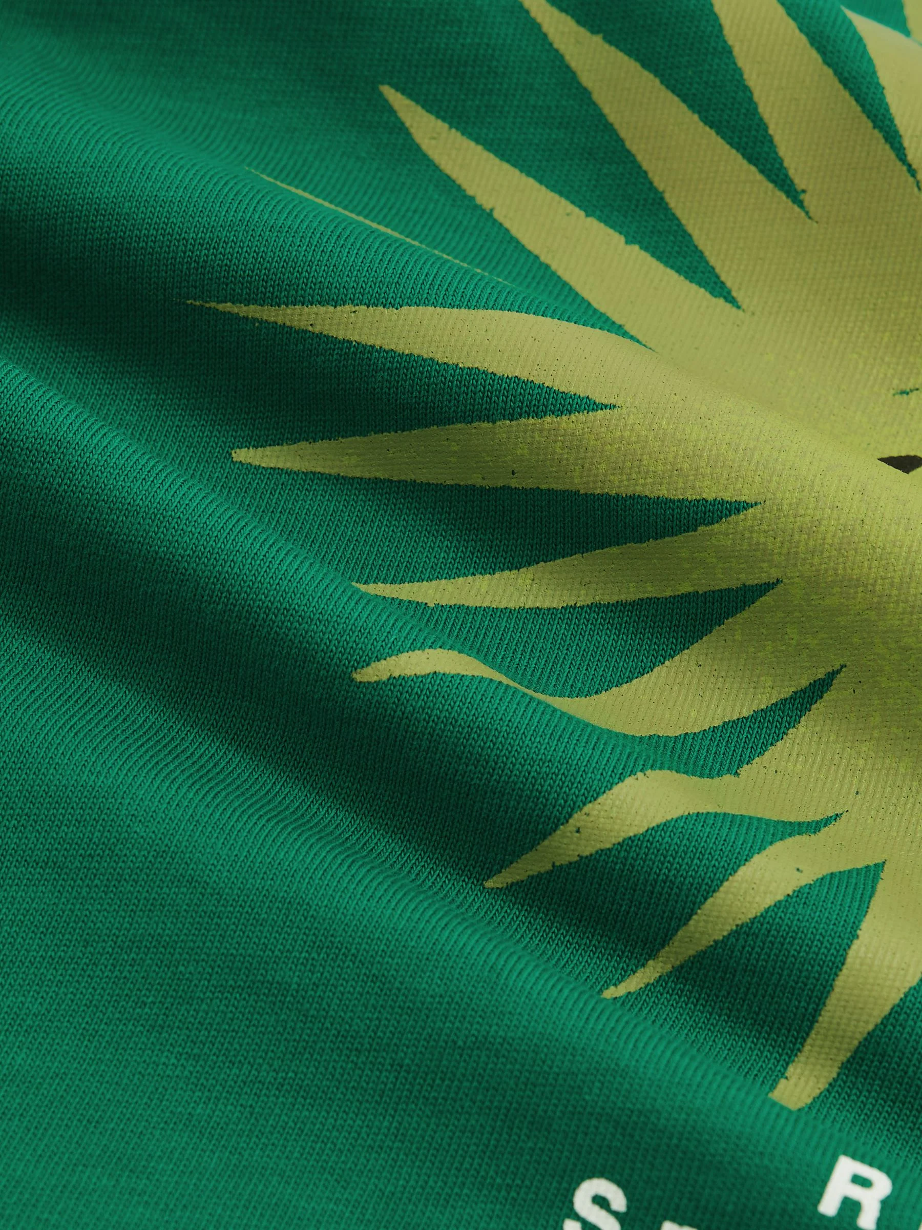SmileyWorld | Reiss Sun Motif T-Shirt in Bright Green - Image 4