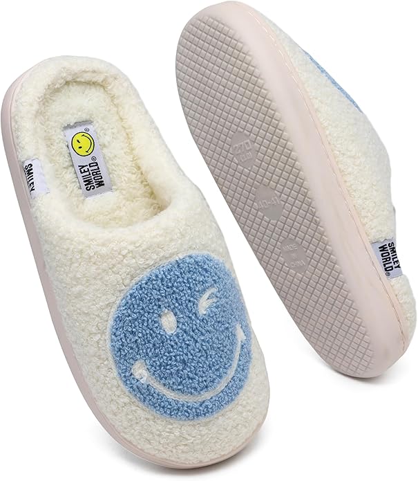 SmileyWorld Bathing Slippers White/Blue