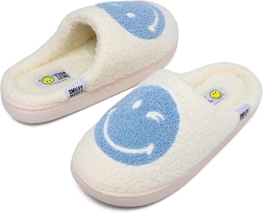 SmileyWorld Bathing Slippers White/Blue - Image 4