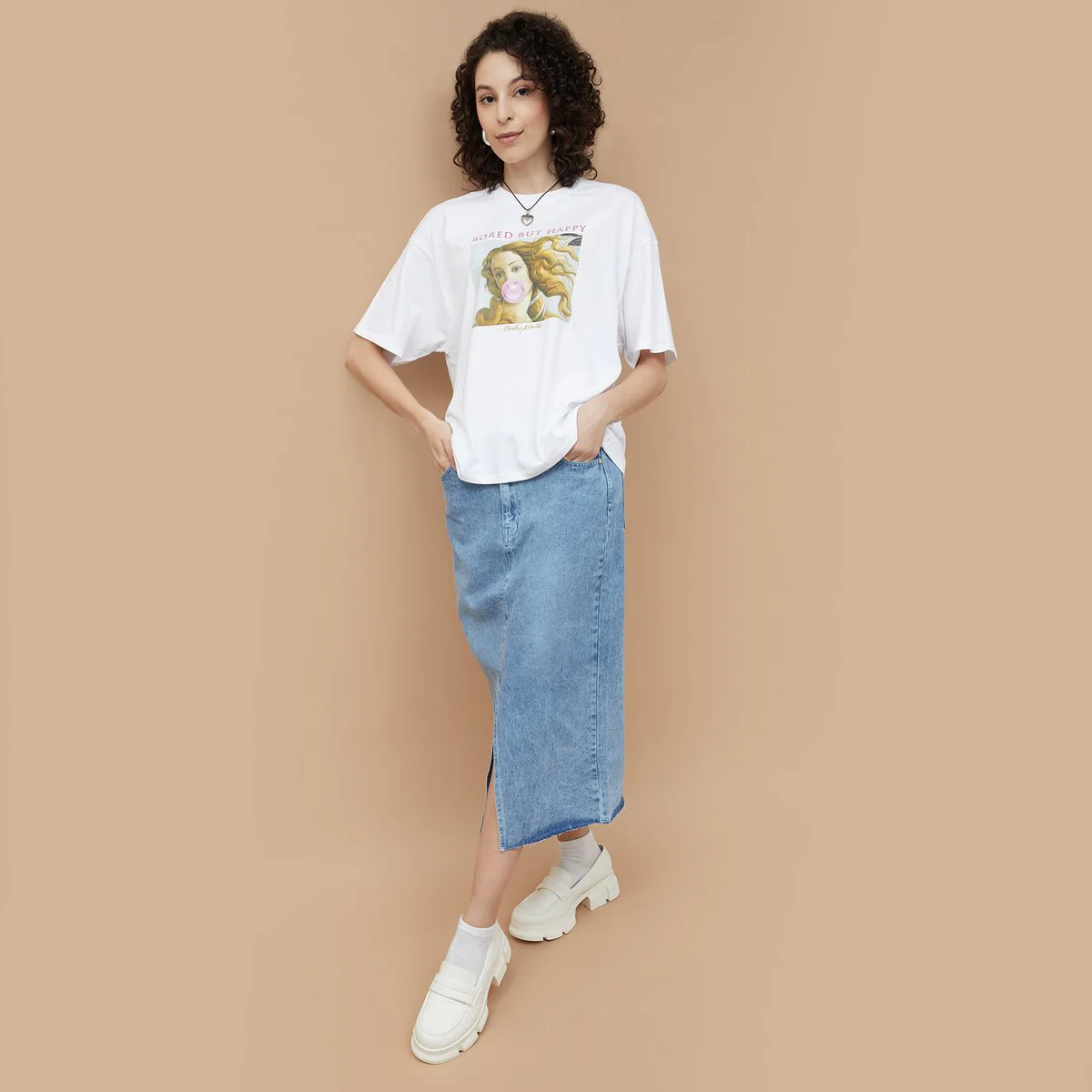 SmileyWorld Solid Printed Round Neck T-Shirt - Image 5