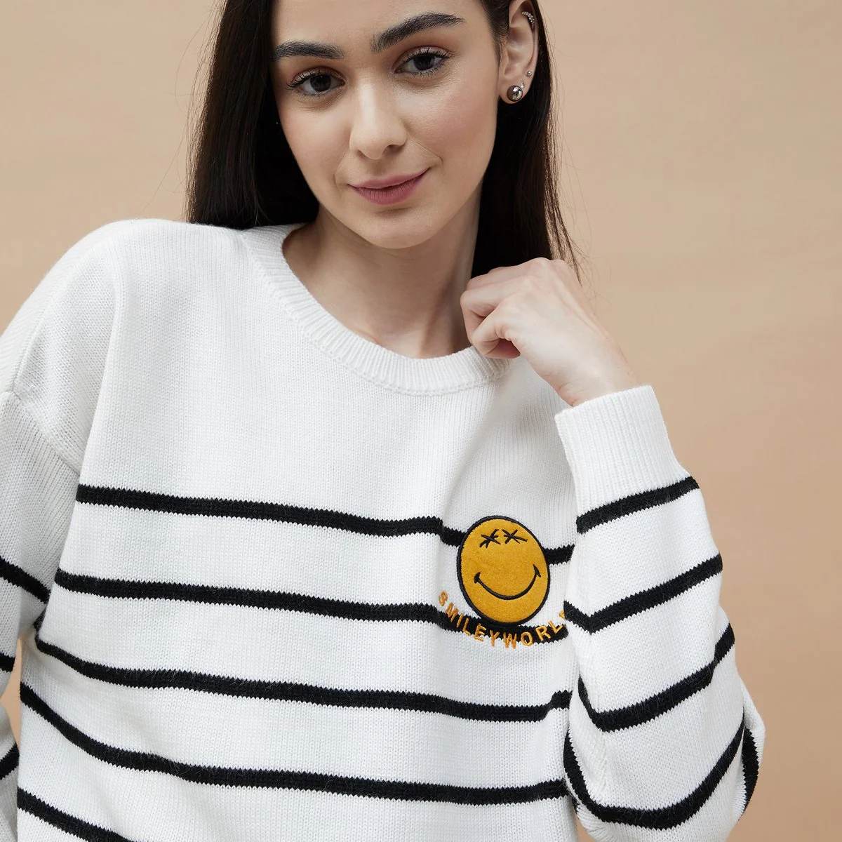 SmileyWorld Striped Sweater - Image 3