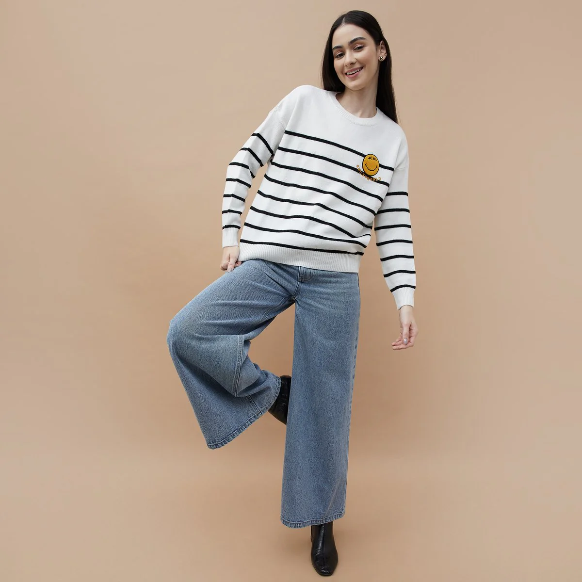 SmileyWorld Striped Sweater - Image 4