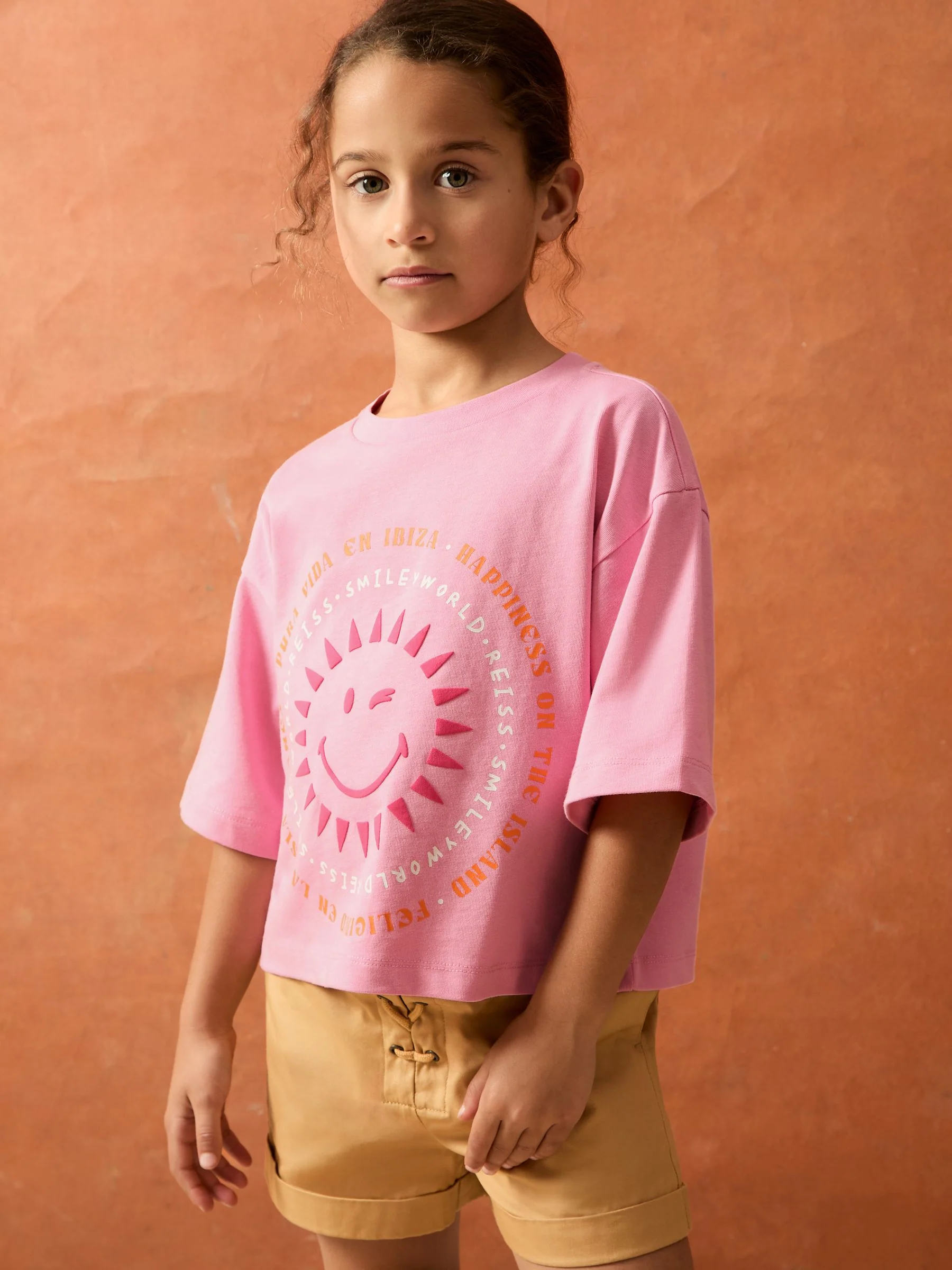 SmileyWorld | Sun-Print T-Shirt in Pink - Image 3