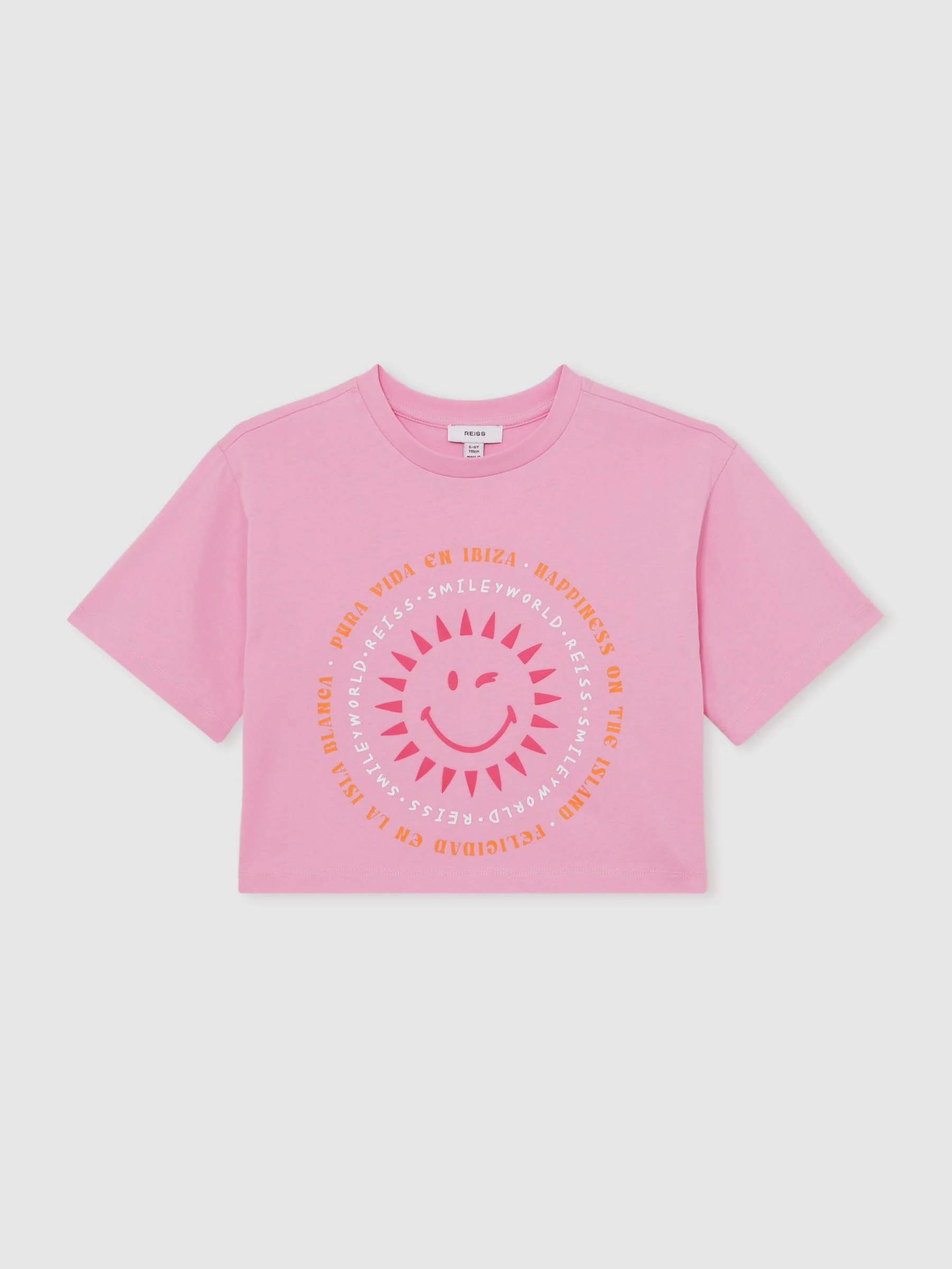 SmileyWorld | Sun-Print T-Shirt in Pink - Image 5