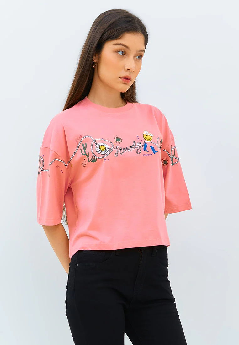 SmileyWorld - T-shirt Oversize Material Katun - Helga - Image 3