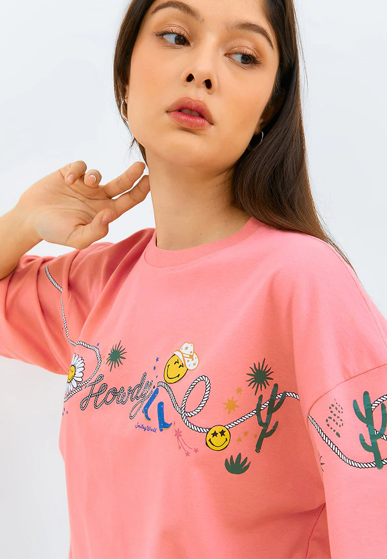 SmileyWorld - T-shirt Oversize Material Katun - Helga - Image 4