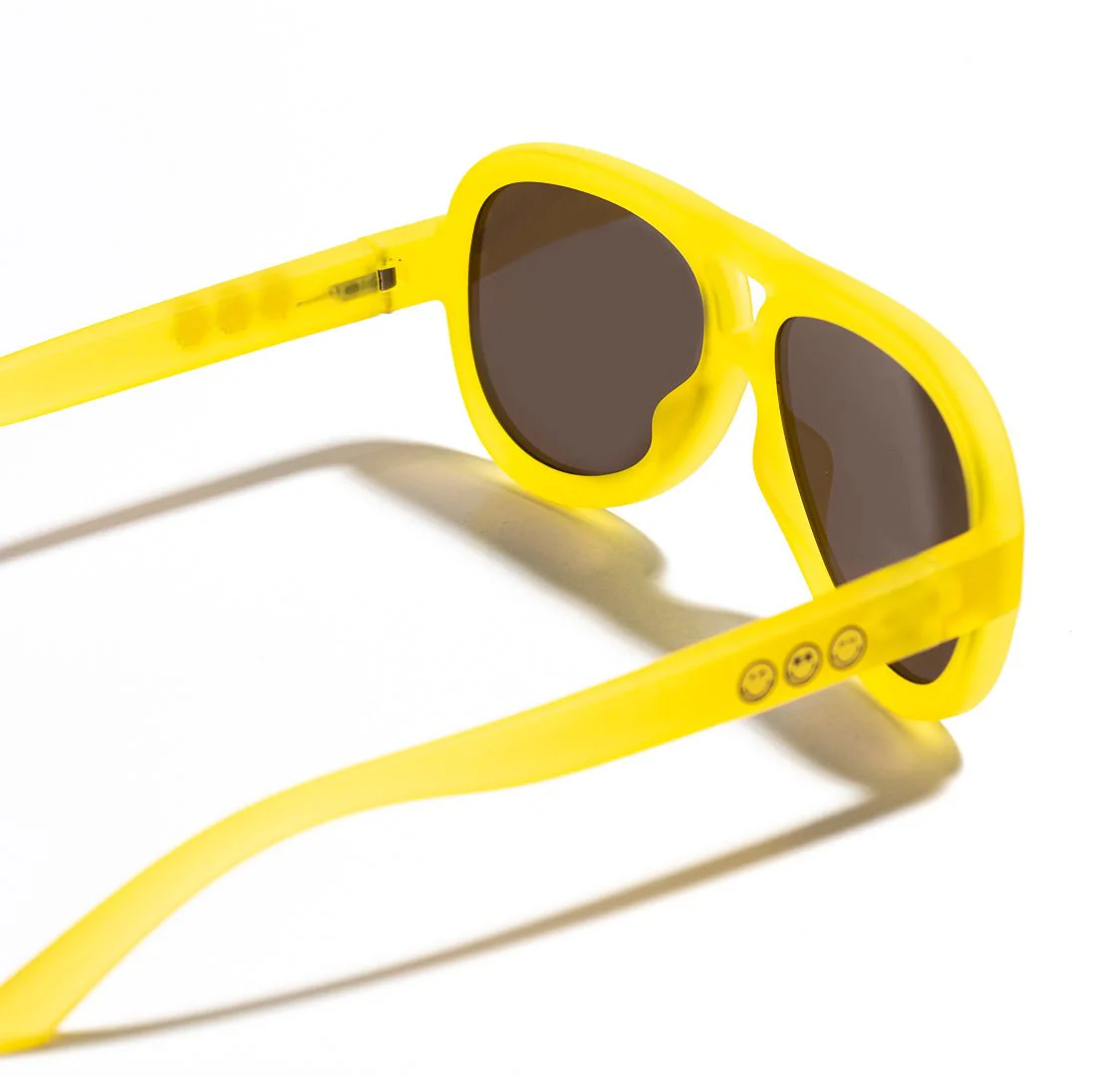 SmileyWorld Teen Sunglasses Aviator Sunlight Yellow - Image 8