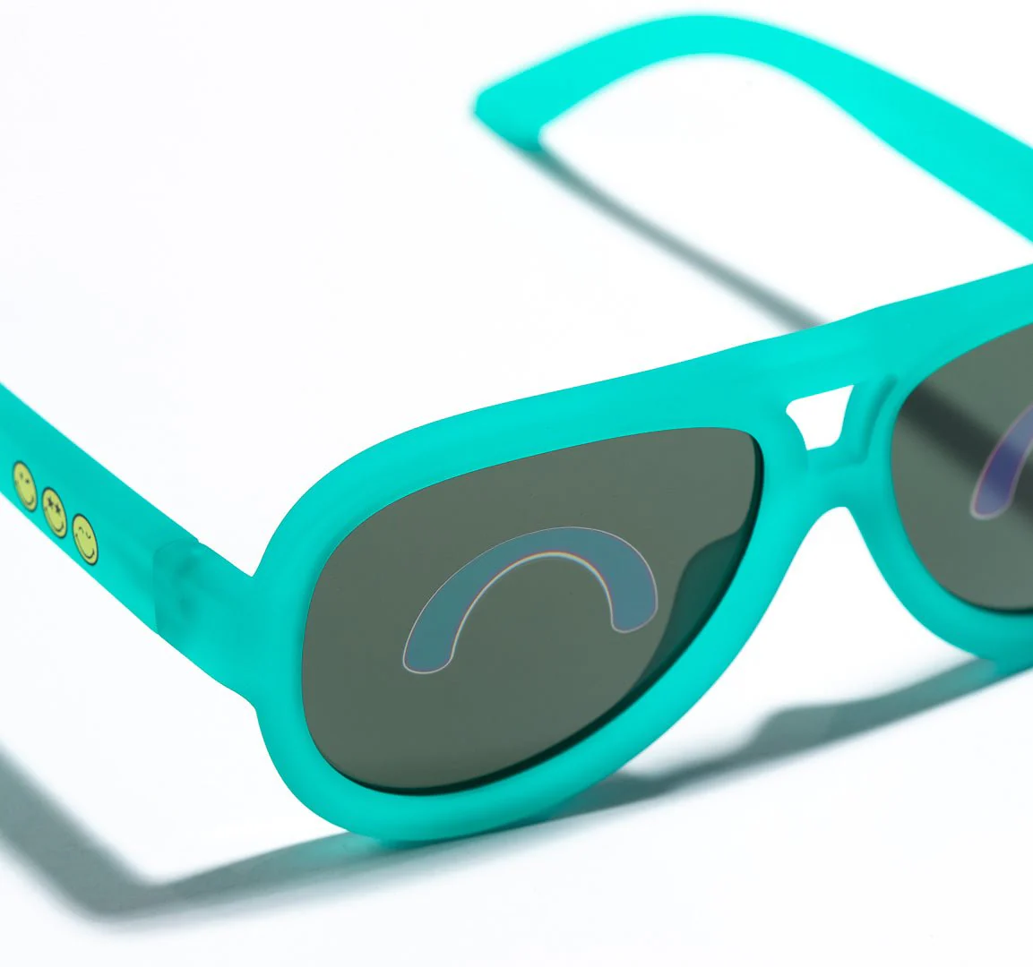 SmileyWorld Toddler Sunglasses Aviator Lake Green - Image 7
