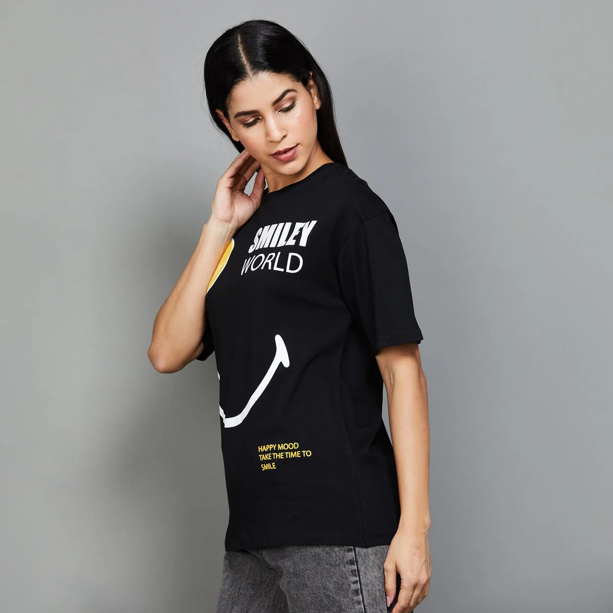 SmileyWorld Women Graphic Print T-Shirt - Image 3