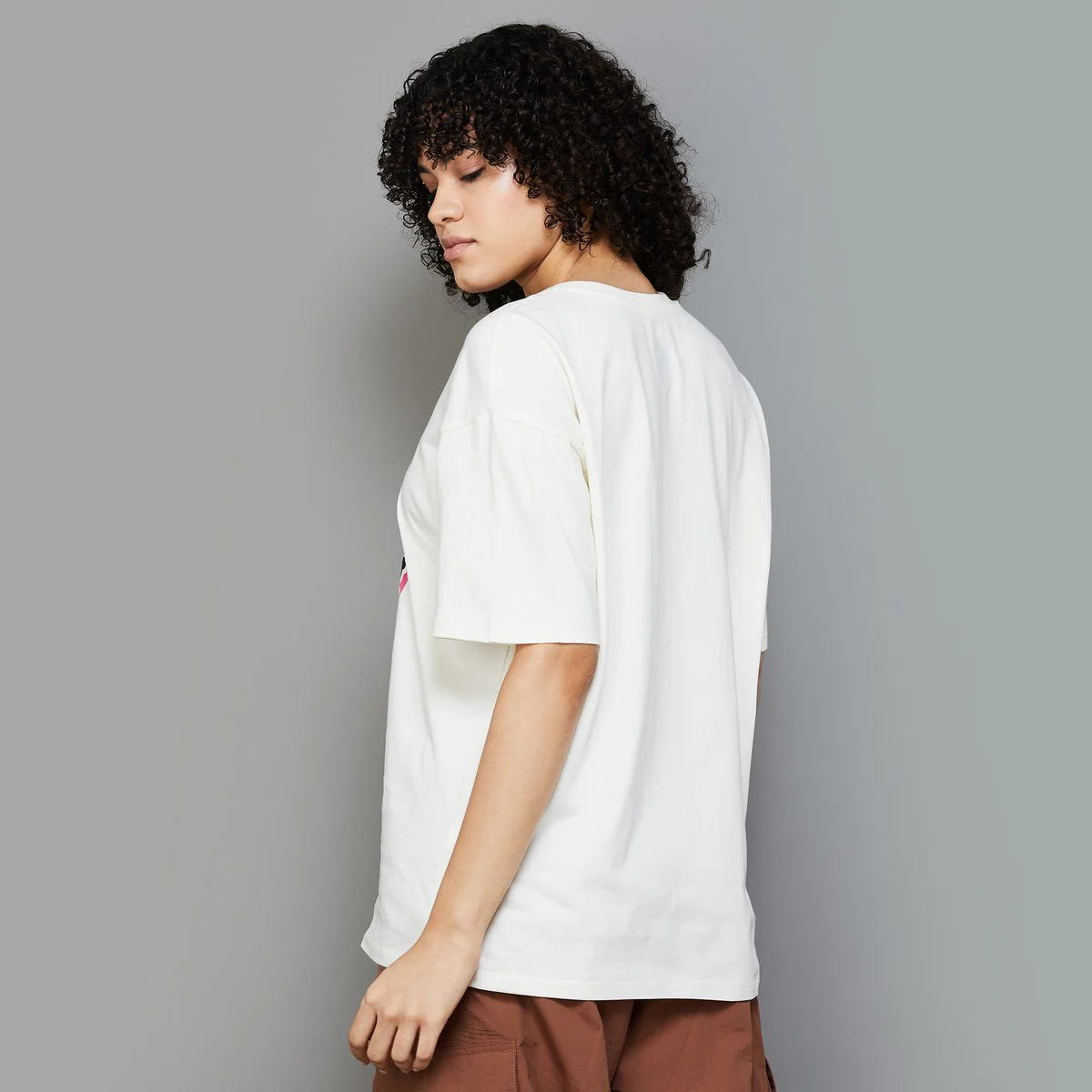 SmileyWorld Women Graphic Printed Oversized T-Shirt - Image 5