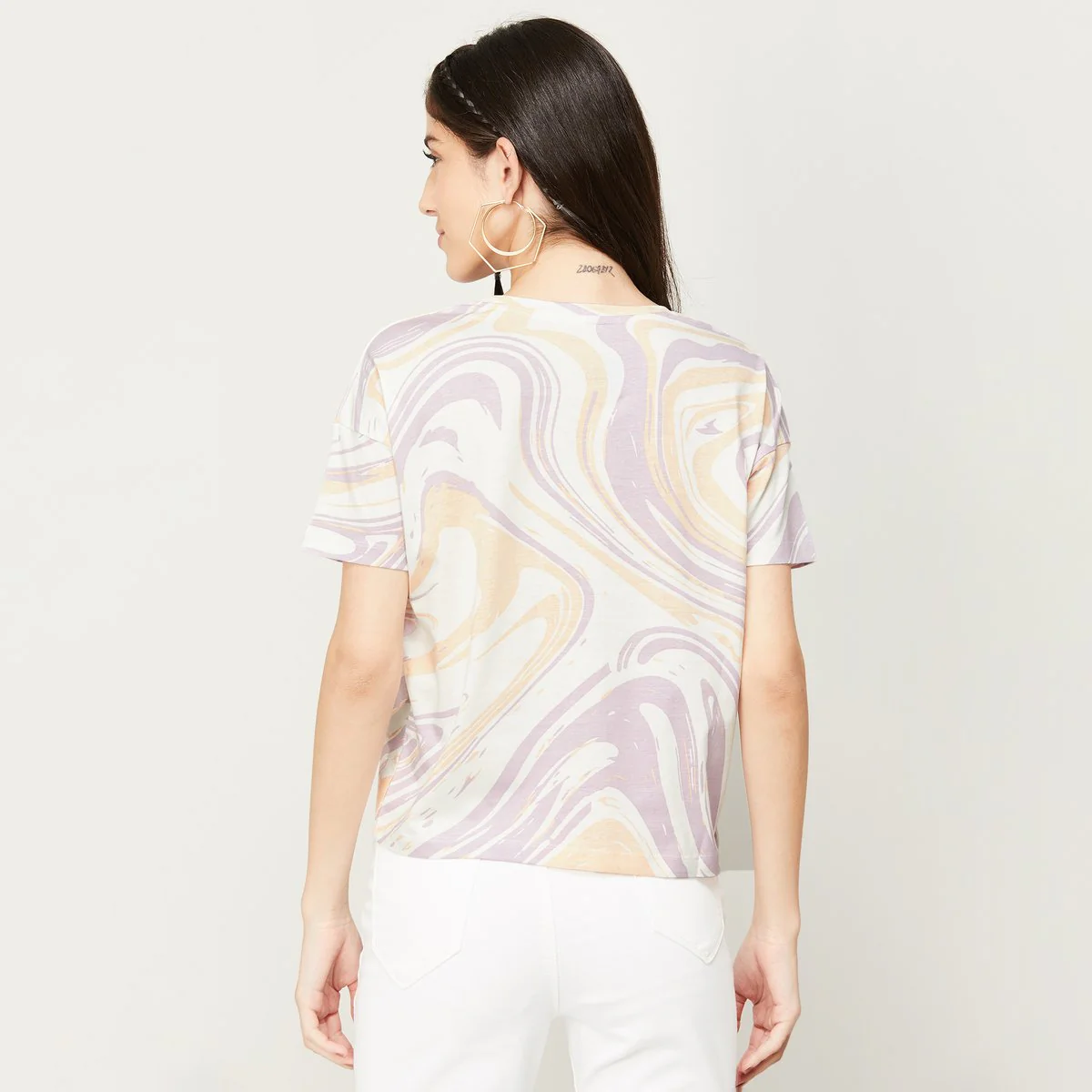 SmileyWorld Women Graphic Printed Round Neck T-Shirt - Image 3