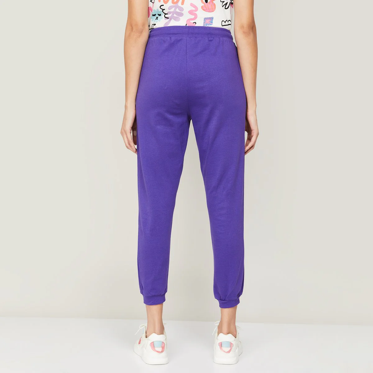SmileyWorld Women Printed Ankle-Length Jogger Trousers - Image 4