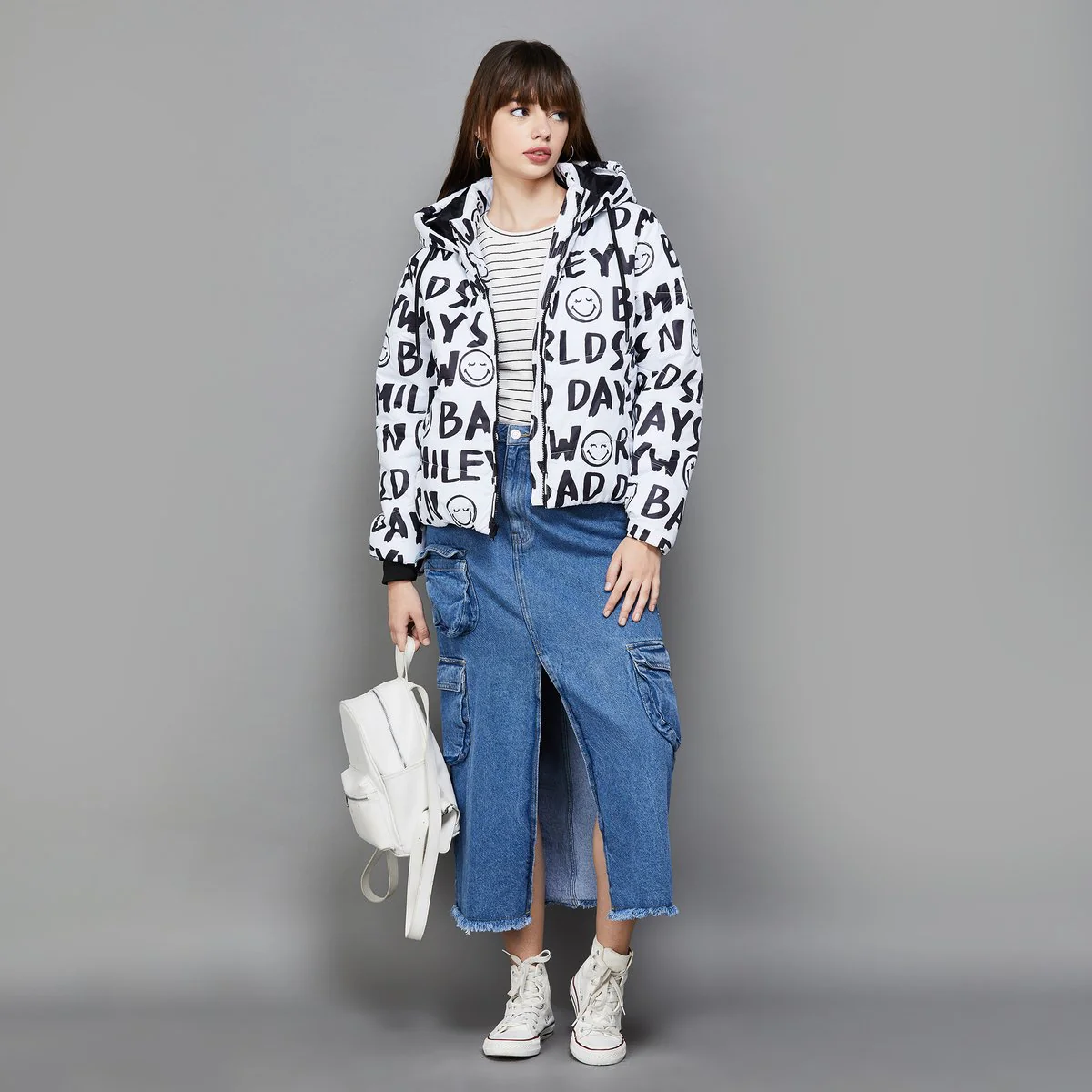 SmileyWorld Women Printed Casual Jacket - Image 2