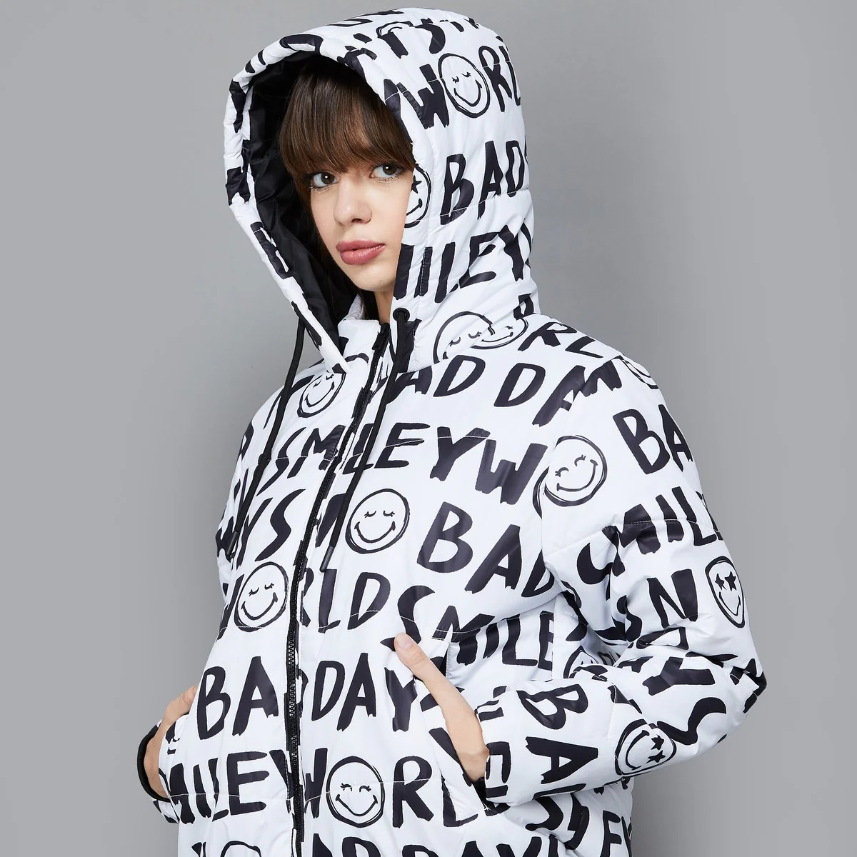 SmileyWorld Women Printed Casual Jacket - Image 4