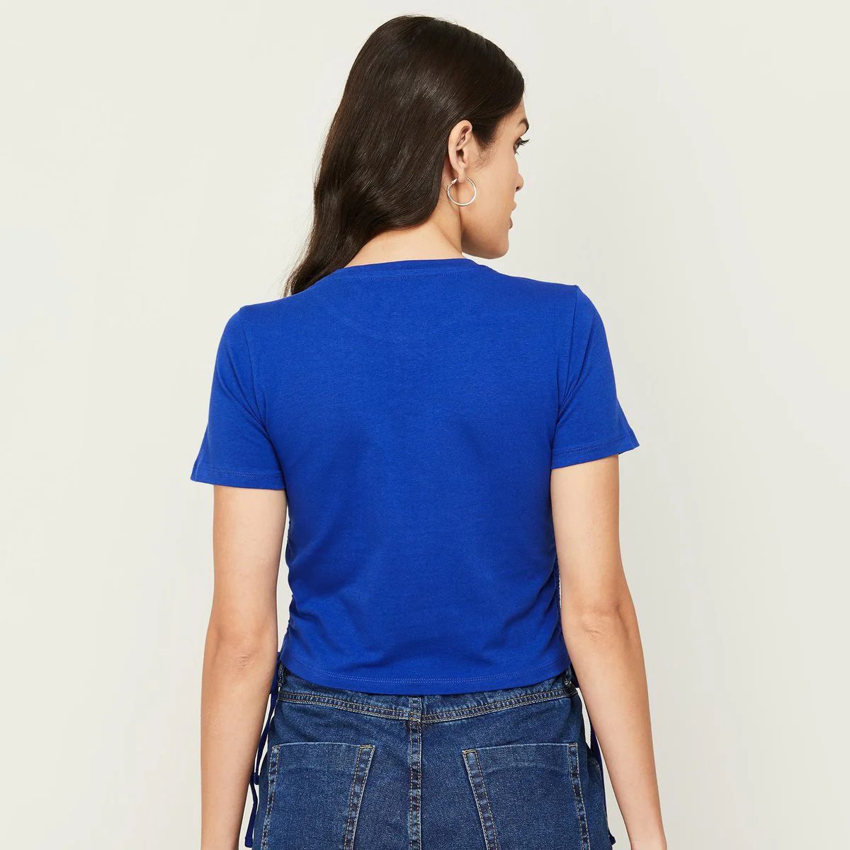 SmileyWorld Women Printed Crew Neck Crop Top - Image 2