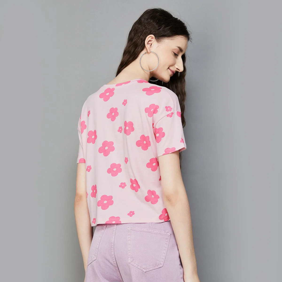SmileyWorld Women Printed Crop T-Shirt - Image 6