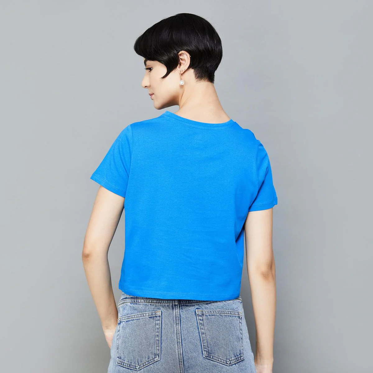 SmileyWorld Women Printed Cropped T-Shirt - Image 5