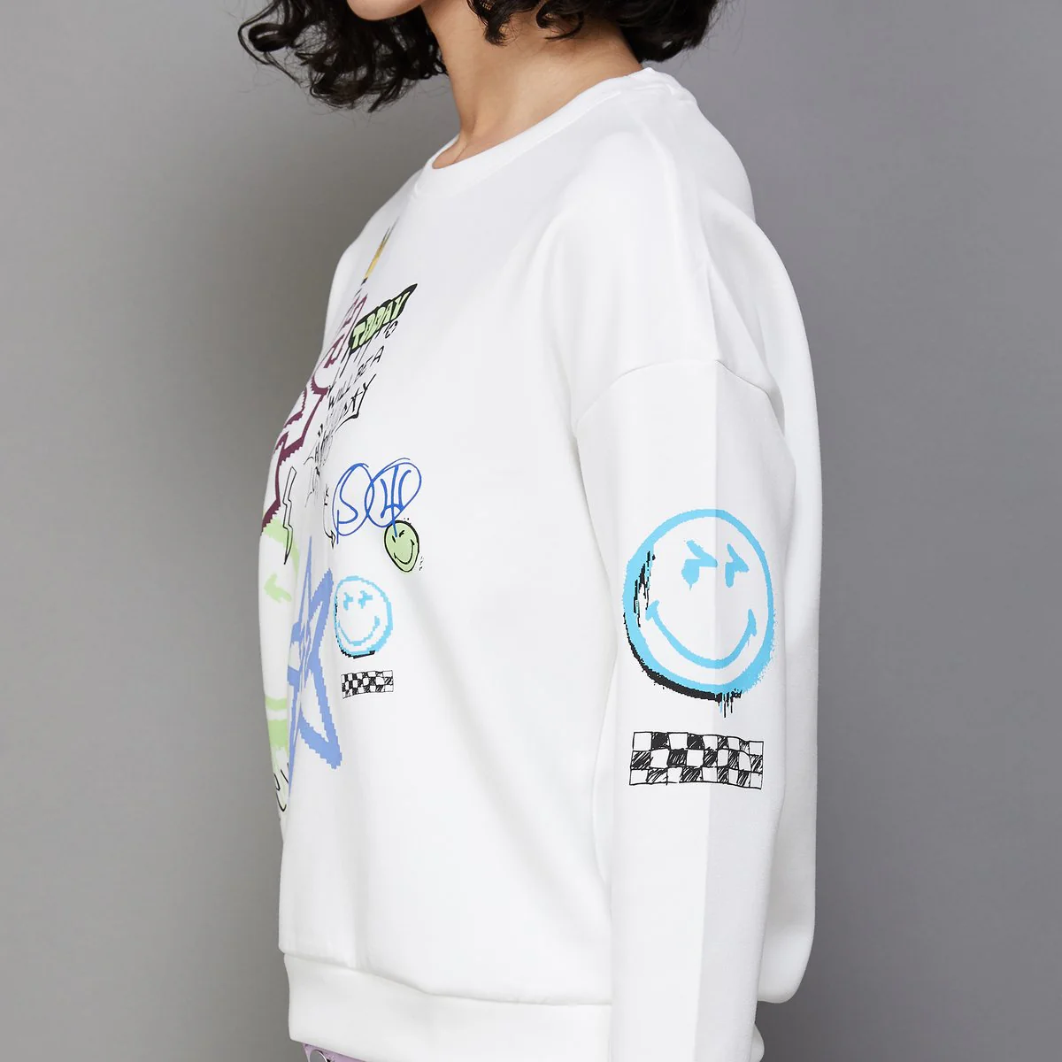SmileyWorld Women Printed Pullover Sweatshirt - Image 5