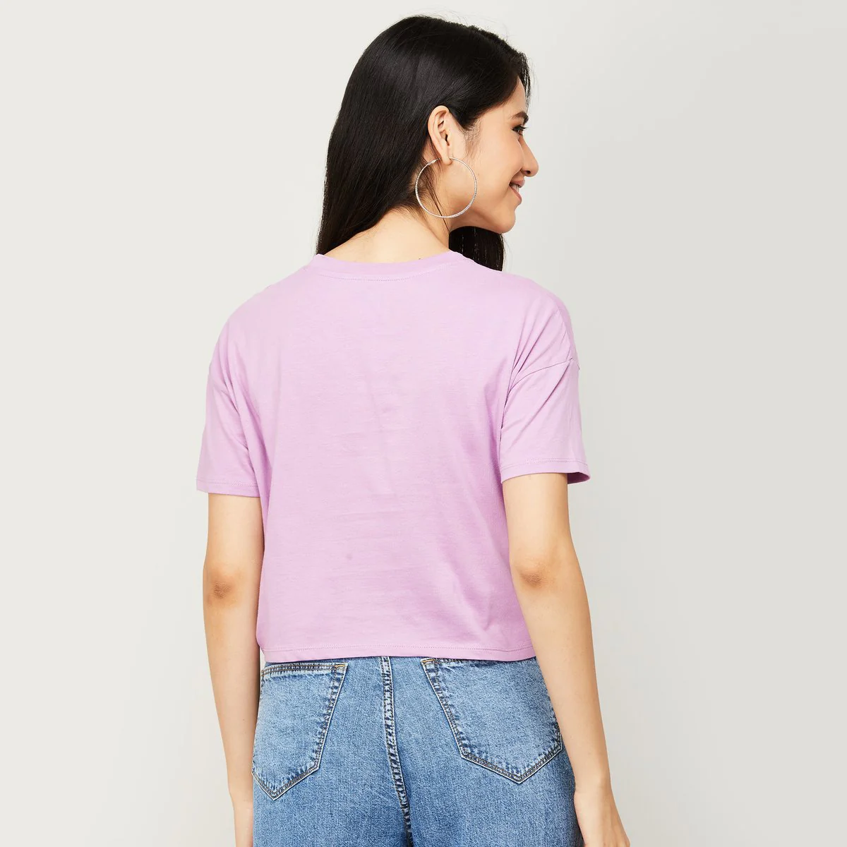 SmileyWorld Women Printed Round Neck Crop T-Shirt - Image 5