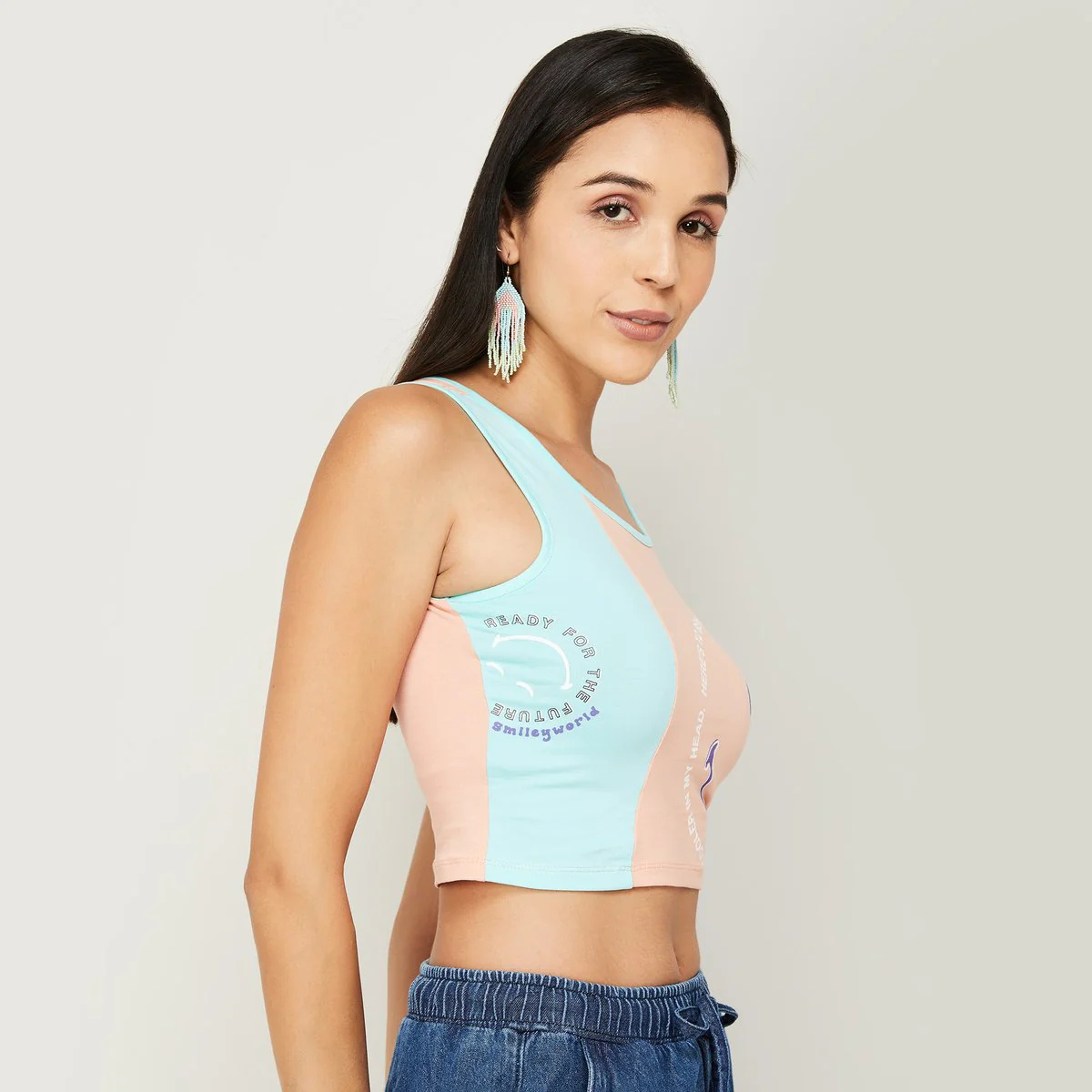 SmileyWorld Women Printed Sleeveless Crop Top - Image 5