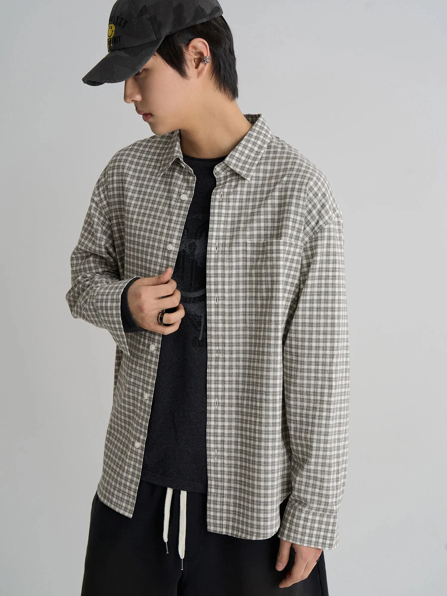 SWSMILEY® Printed Check Shirt - White - Image 3