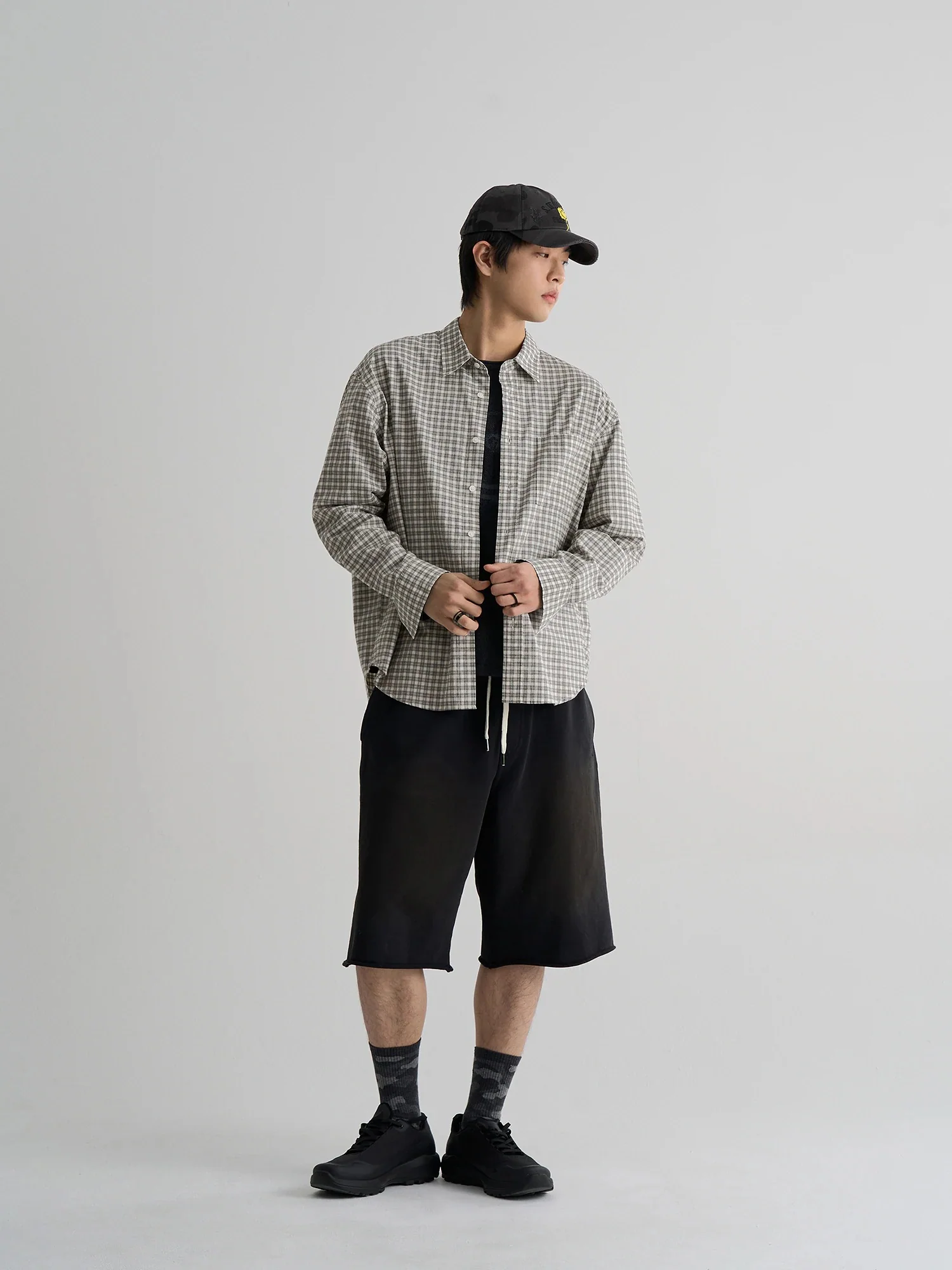 SWSMILEY® Printed Check Shirt - White - Image 5