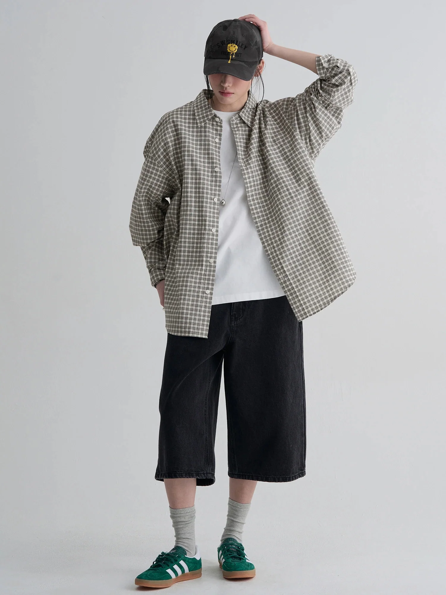 SWSMILEY® Printed Check Shirt - White - Image 6