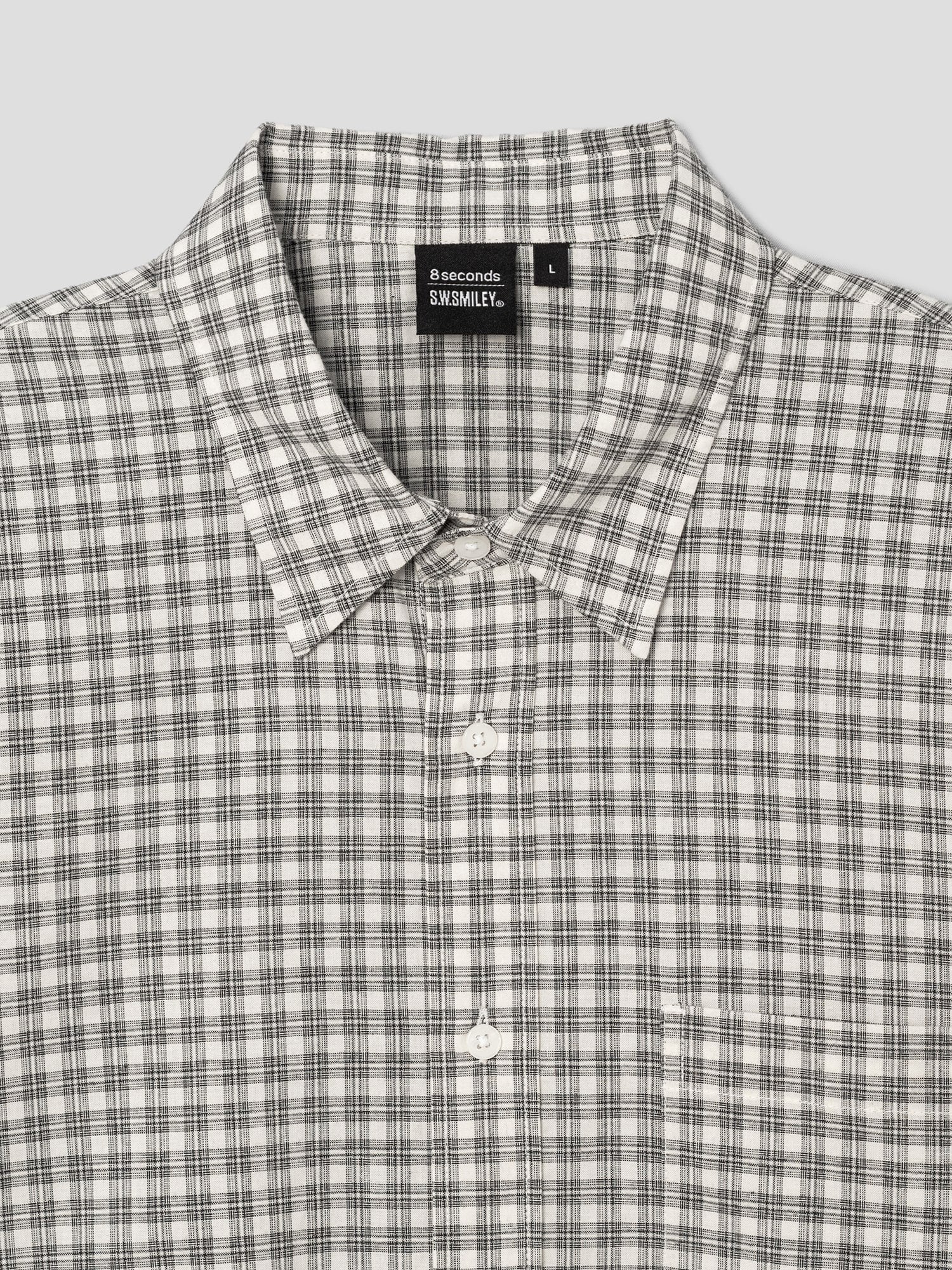 SWSMILEY® Printed Check Shirt - White - Image 9