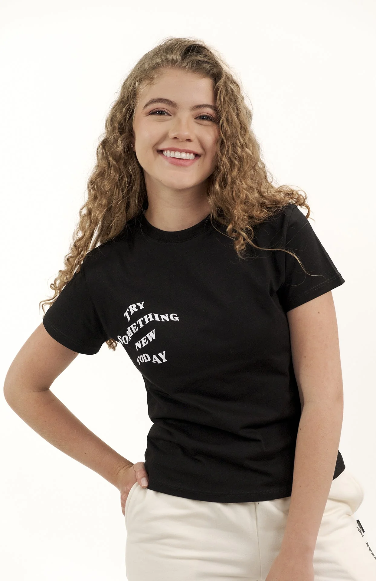 Try Something New Fitted SmileyWorld® T-Shirt - Image 2