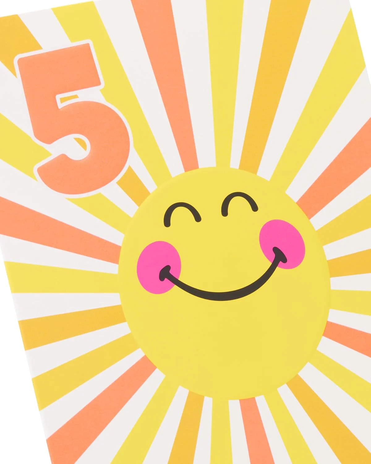 UK Greetings | Smiley World 5th Birthday Card for Boy/Girl | Happy Birthday Gifts | Her/Him | Sunshine Design | With Envelope | 133 x 184 mm - Image 4