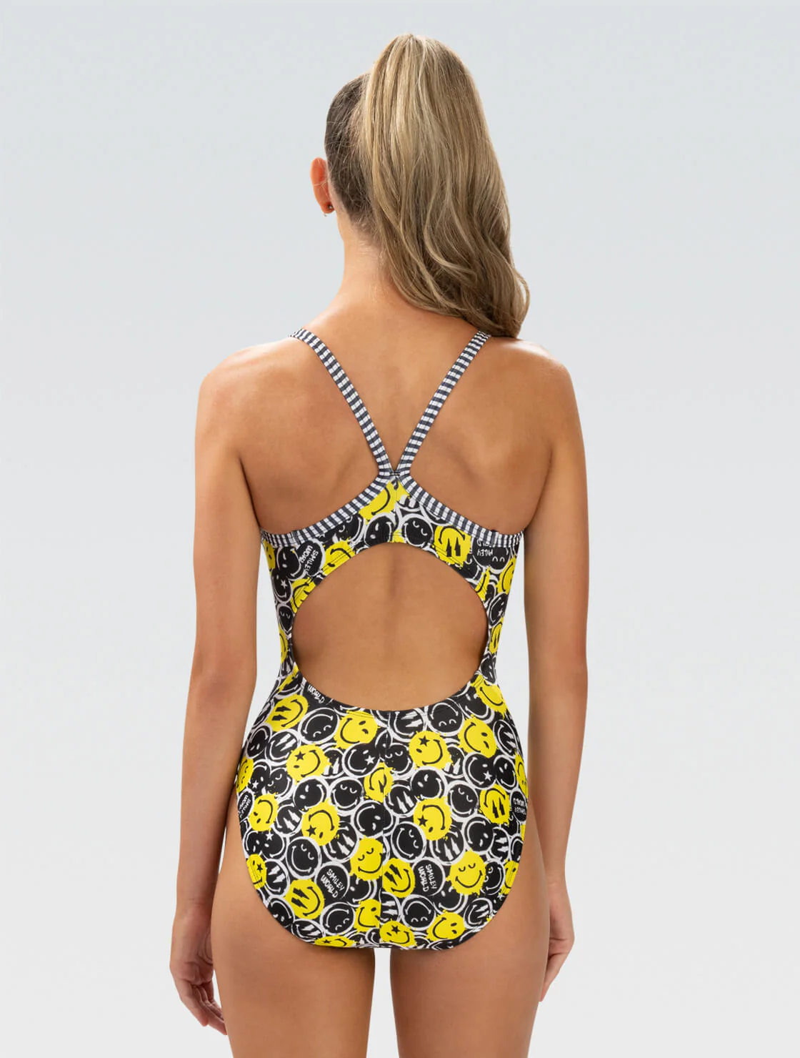 Women's Uglies | SmileyWorld Smile On V-Back One Piece Swimsuit - Image 2