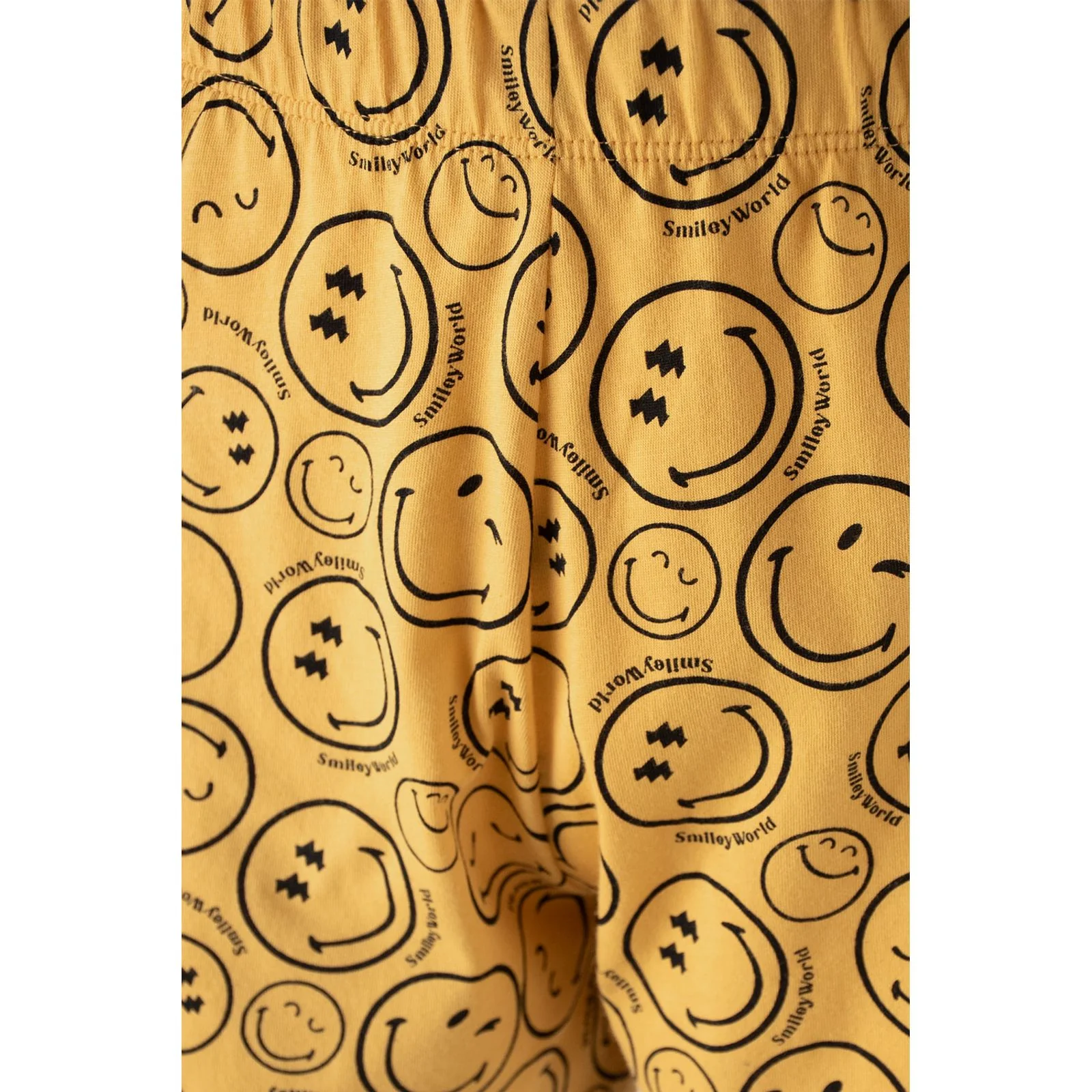 Women's White and Yellow Smiley Long Pants Pajamas - Image 4